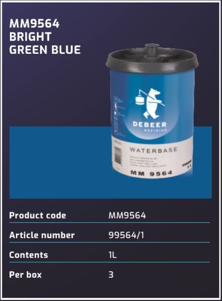 debeer 9564 bright green blue